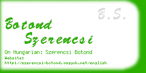 botond szerencsi business card